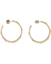 Tory Burch - Miller Logo Embossed Hoop Earrings - Lyst