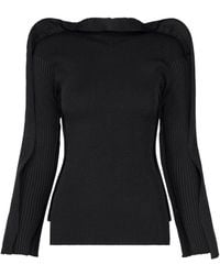 Issey Miyake - Prance Ribbed Knitted Top - Lyst