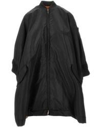 MM6 by Maison Margiela - Oversized Bomber Cape - Lyst