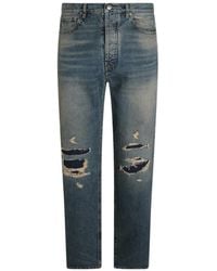 Maison Margiela - Distressed Denim Jeans - Lyst