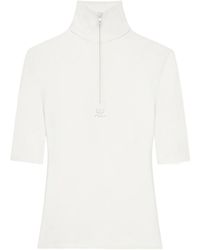 Courreges - Logo-Detail Half-Zip Top - Lyst