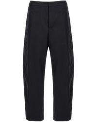 Jil Sander - Logo Embroidered Tapered Pants - Lyst