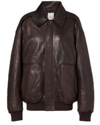 Calvin Klein - Johnson Leather Bomber Jacket - Lyst