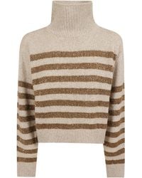 Brunello Cucinelli - Sequin-Embellished Striped Sweater - Lyst