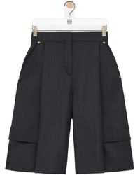 Loewe - Check-Pattern Cargo Shorts - Lyst