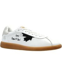 DSquared² - Rebel Maple-Leaf Leather Sneakers - Lyst