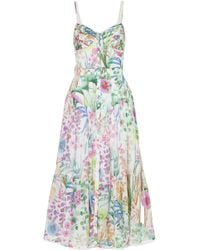 Charo Ruiz - Cotton-Blend Voile Midi Dress - Lyst