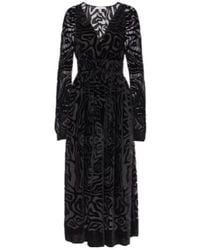 Ulla Johnson - Elora Velvet And Mesh Midi Dress - Lyst