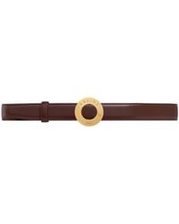 Celine - 25Mm Double-Sided Leather Belt With Disc Buckle - Lyst