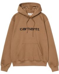 Carhartt - Logo Embroidered Drawstring Hoodie - Lyst
