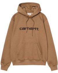 Carhartt - Logo Embroidered Drawstring Hoodie - Lyst