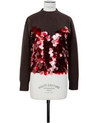 Sacai - Sequin Embroidery X Wool Knit Pullover - Lyst