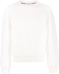 Thom Browne - Rwb Striped Crewneck Sweater - Lyst