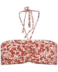 Isabel Marant - Floral Motif Tie Fastened Bikini Top - Lyst
