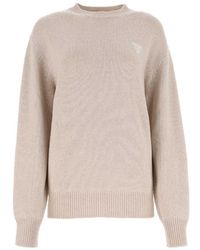 Prada - Chest Logo Embroidered Jumper - Lyst