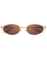 Cartier - Oval-Frame Sunglasses - Lyst