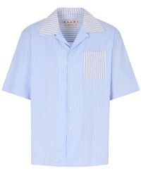 Marni - Striped-Pattern Short-Sleeved Shirt - Lyst