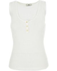 Elisabetta Franchi - Micro-Braided Knit Top - Lyst