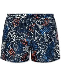 Paul Smith - Floral-Printed Drawstring Swim Shorts - Lyst
