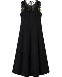 Twinset - Lace Trim Midi Dress - Lyst