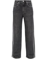 Rag & Bone - Contrast Stripe Straight-Leg Jeans - Lyst