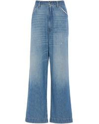 Maison Margiela - Patchwork-Detail Wide Leg Jeans - Lyst