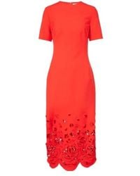 Oscar de la Renta - Floral Cutout Cocktail Dress - Lyst