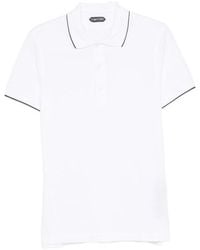 Tom Ford - Tipping-Detail Short-Sleeve Polo Shirt - Lyst