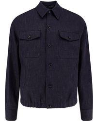 Lardini - Button Pocket Cotton Jacket - Lyst
