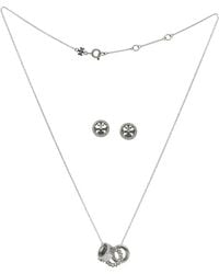 Tory Burch - Miller Embellished Chained Necklace Earrings Set - Lyst