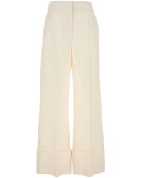 Valentino - Pleat Detailed Wide-Leg Pants - Lyst