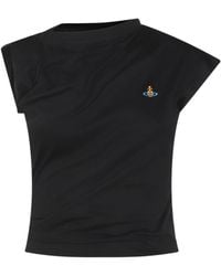 Vivienne Westwood - Orb Logo Cap Sleeve Top - Lyst