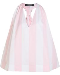 Jacquemus - Striped Cotton-Poplin Top - Lyst