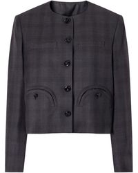 Blazé Milano - Shamo Cropped Prince Of Wales Wool Bolero - Lyst