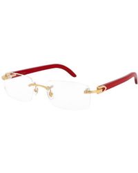 Cartier - Rimless Rectangular Glasses - Lyst