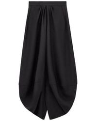 Giorgio Armani - Zip-Fastening Draped-Design Midi Skirt - Lyst