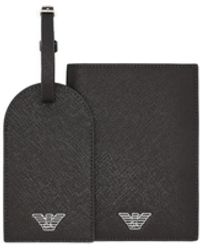 Emporio Armani - Logo-Plaque Passport Holder (Set Of Two) - Lyst