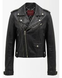 Gucci - Soft Shiny Leather Jacket - Lyst