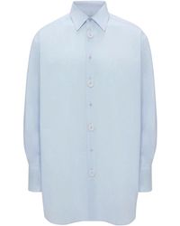 JW Anderson - Jw Anderson Logo Embroidered Oversized Shirt - Lyst