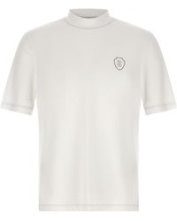 Brunello Cucinelli - Logo High-Neck T-Shirt - Lyst