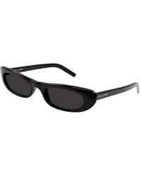 Saint Laurent - Eyewear Sl 557 Shade Oval Sunglasses - Lyst
