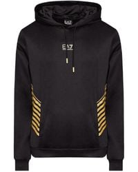 EA7 - Logo Hooded Sweater - Lyst