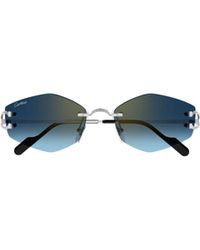 Cartier - Rimless Irregular Sunglasses - Lyst