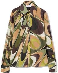 PUCCI - Pucci Onde Printed Button-Up Shirt - Lyst