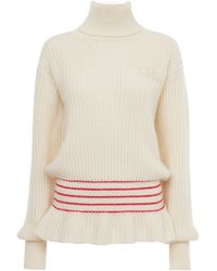 Chloé - Chloé Oversized Logo Turtleneck Sweater - Lyst