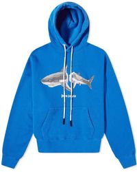 Palm Angels - Shark Logo Drawstring Hoodie - Lyst