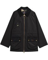 Barbour - Cord Collar Waxed Field Jacket - Lyst