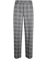 Peserico - Checkedl Trousers - Lyst
