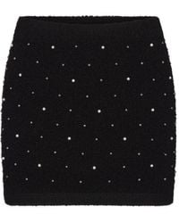 FRAME - Pearl-Embellished Mini Skirt - Lyst