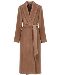 Max Mara - Long-Sleeved Lapel Coat - Lyst